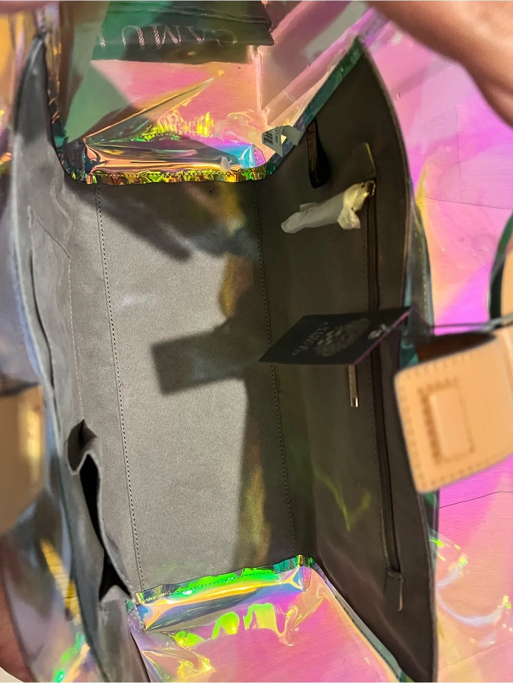 Vince Camuto iridescent clear